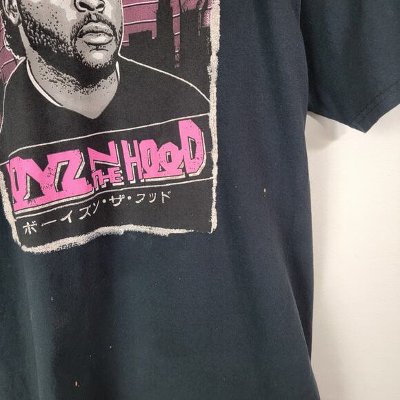 Boyz N The Hood Ice Cube Shirt Bleach Splattered Distressed 90s Rap Tshirt Sz 2X - Picture 5 of 11